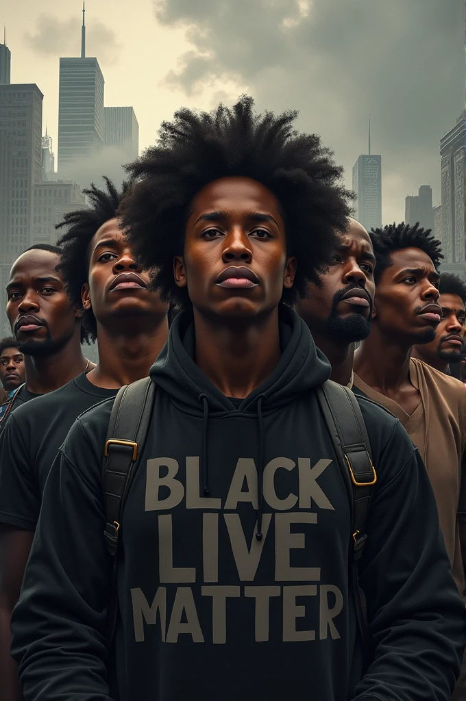 (art by Richard Friese:1.1) , Spray paint style, full body shot of a [Serene:Psychadelic:8] Floating "The Black Lives Matter Protests", Proud, Primitivism Art