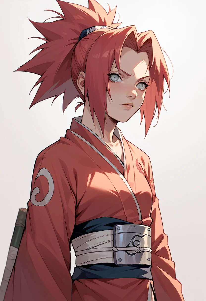 sakura haruno(genin naruto), small breasts, sadomasochism outfit, lustful expression