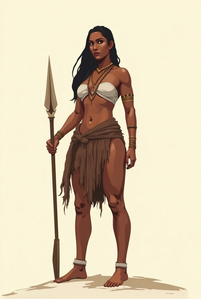(Mulheres , Meninas, feminino,, ,Holding in his hand is a spear that I mold and in the other hand is holding a shield in shape and ))  um escudo em forma de , grande  um escudo em forma ,,  uma espada em forma de espada em forma de um  , bonita de corpo inteiro, corpo inteiro, cabelo afro caindo para a frente, Rasta type but braided, com o corpo perfeito de corpo inteiro lindo seios perfeito  lindos seios uma coxa  e fina perfeita tudo  negra, mulata, Morena  perfeita, realista 1 9 2 0 s estilo, Estilo dos anos 1920 uma