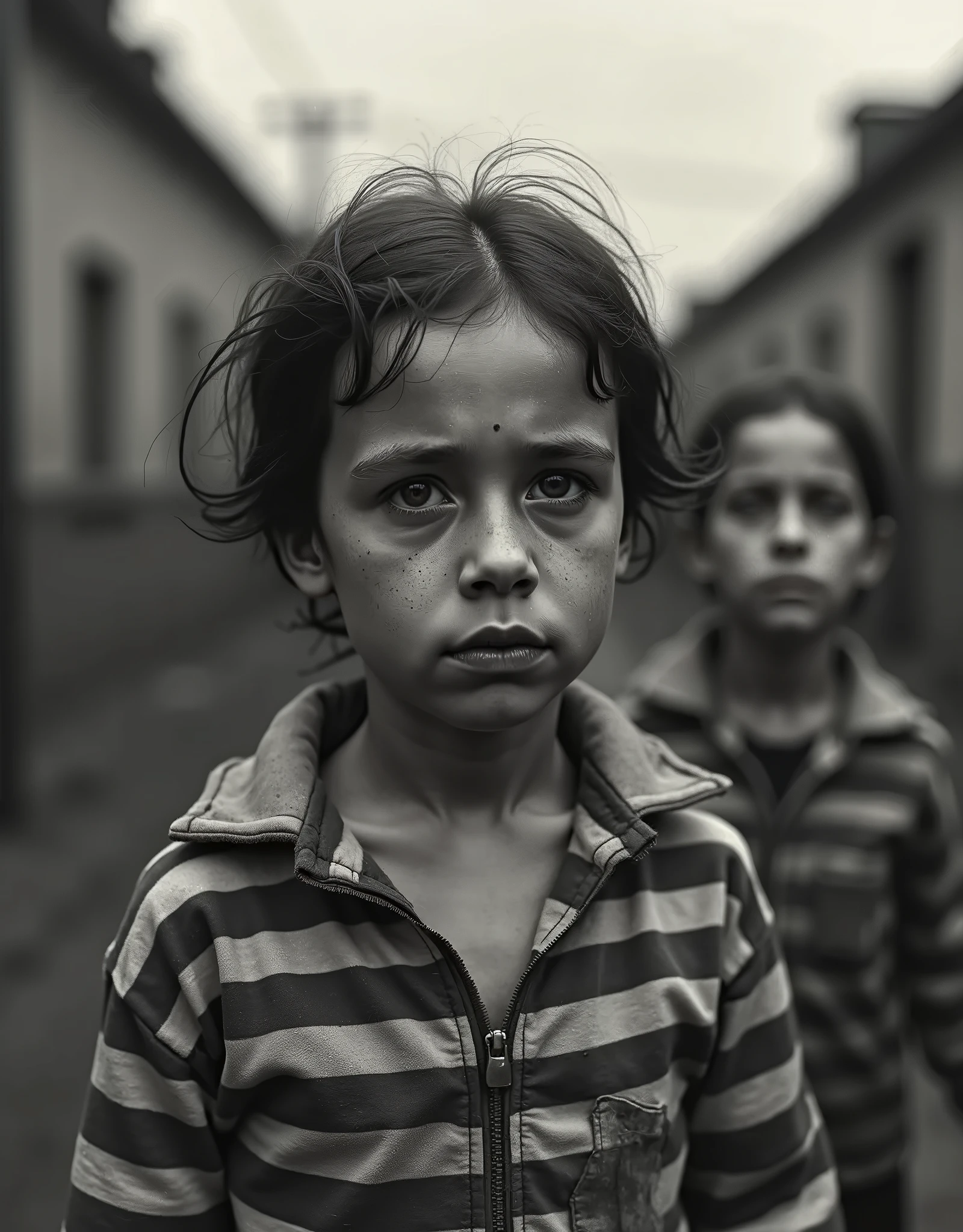 A documentary showcasing the devastating impact of war on young souls forced into becoming child soldiers. Utilizing solarization effects and a dark romantic aesthetic to highlight their innocence lost. Close-up intensity zooms into their haunting gazes, reflecting the tragedy they've endured. The use of Hasselblad's exacting precision brings out the captivating yet heartbreaking reality they face daily, aiming to shed light on this harrowing issue.