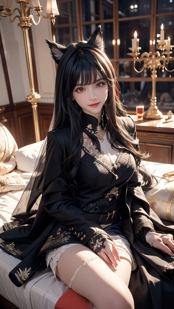 8k, Surreal, masterpiece, 最好of品质, Super detailed, high resolution, random background, 1 girl, (:1.5), Willow Yao, wide hips, knees, night , of, necklace
