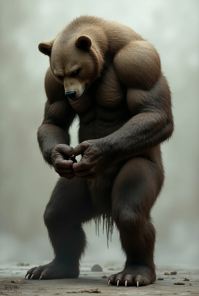 A human male (((((partially transformed))))) into an (anthro Black Bear) at a Valentine's Day party (((covered in gooey chocolate))).  (((human legs))), ((human feet)), (shocked expression), (ripped clothing), ((tuxedo)), broad shoulders, big biceps, big pecs, big thighs, (((big feet))), (detailed black bear face), male focus, detailed eyes, high quality, best quality, concept art, photorealistic <lora:nj5furry:0.8>  <lora:more_details:0.8> <lora:Mid_TF_Furry:1> (((midtransformation)))