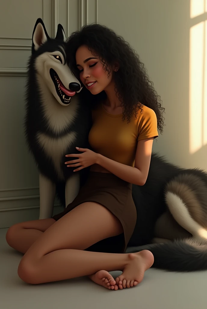 anthro, female husky, slim feminine body, laying down, home porch, lounging, morning, (detailed lighting), fluffy tail, (detailed fur), sun rays, (detailed background), [detailed ambient light], [gray natural lighting], [realistic proportions], [explicit content], [sharp focus], ((masterpiece)), wearing diaper, diaper under skirt, realistic diaper, bright summer day, long slim legs, surrounded by people, pink areolas, sleeping, nostalgic style, smiling, 