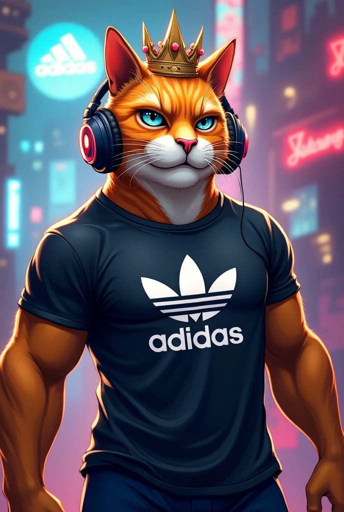 solo, anthro, furry, furry male, muscular male, Tiger,((fluffy fur,fluffy, furry body)), (dark grey fur, dark grey body, dark grey body), muscles, green pupils, purple eyes, glowing eyes, tail, detailed fluffy fur, detailed face, detailed eyes, chest, (Tracksuit, black clothes, sneakers, glowing sneakers, bracelets, neon sunglasses, baggy pants), sci-fi street, neon lights, (by null-ghost,by raccoon21, masterpiece, high quality, hi-res, 8k, hd), standing,close-view portrait, looking at viewer, night, indoors, happy expression, pose, arm's down, chain