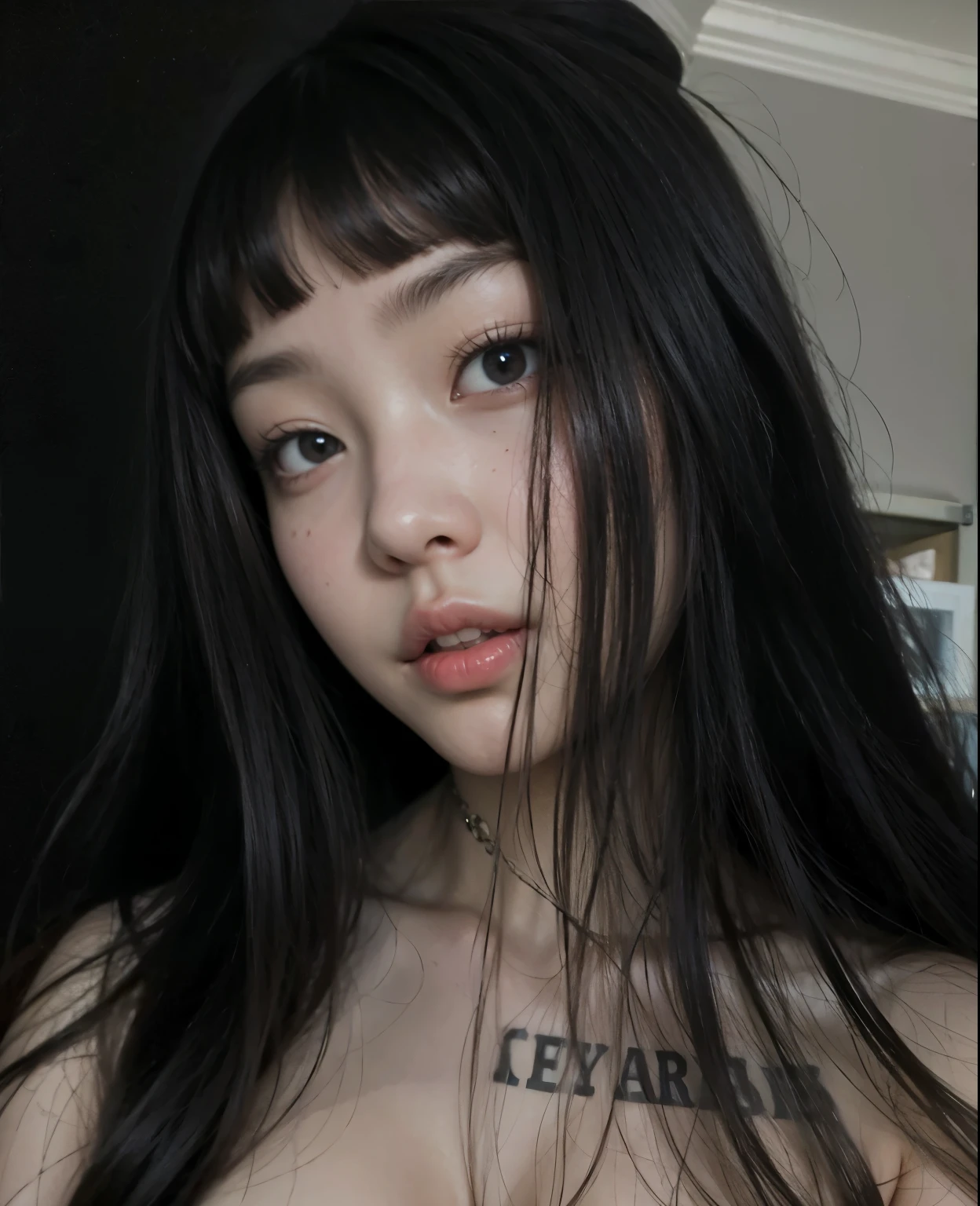 Asiatica, coreana, olho puxado, cabelo preto, seios volumosos