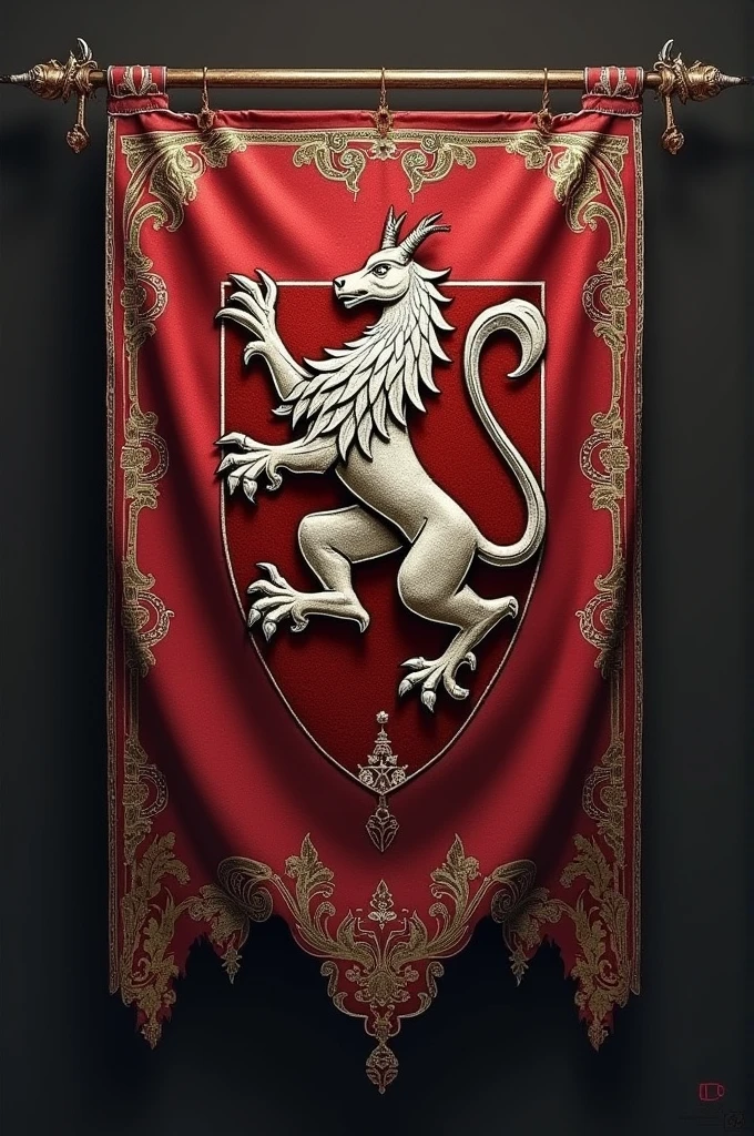 Rectangular flag for mmorpg guild, in medieval style
