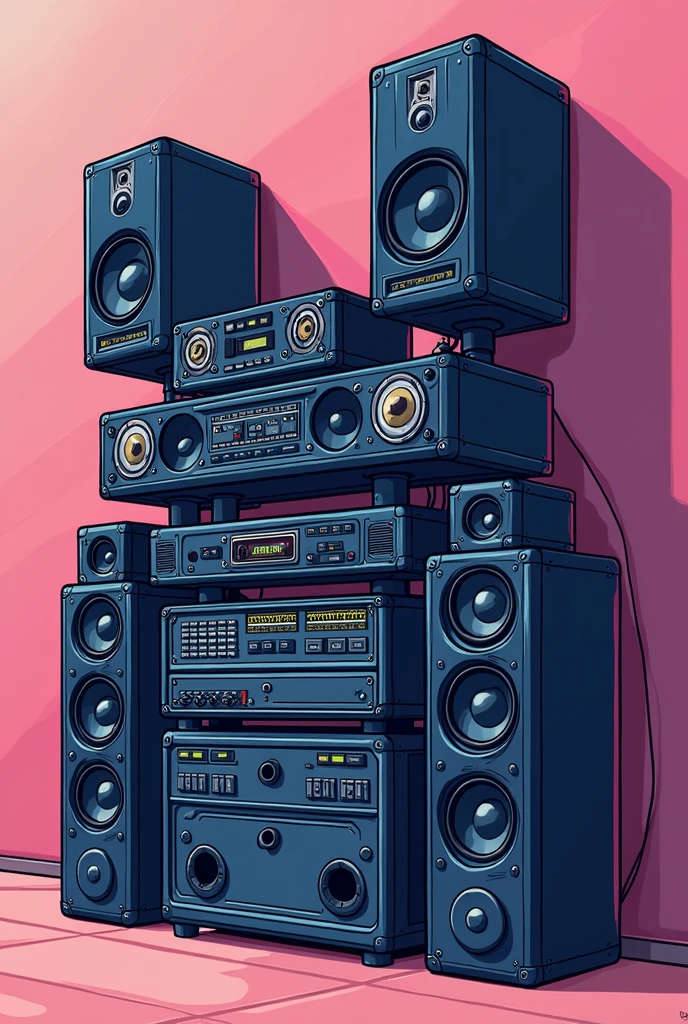 Make 4 images of record music which will follow each other, best image quality, photo realistic