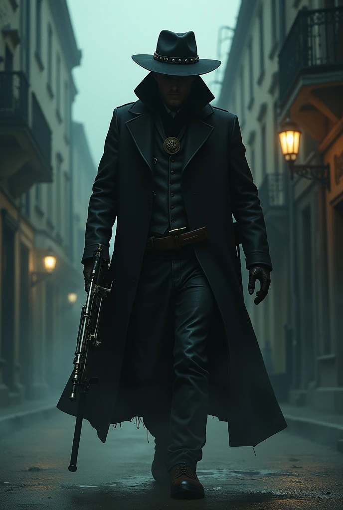 cryptid/monster hunter, Mondern/ gothic van hellsing 
