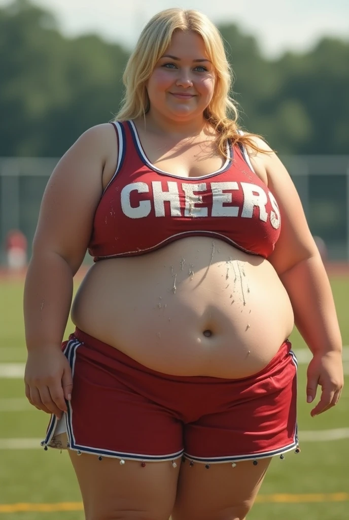 (1 girl:1.0), pregnant asian girl wearing a cheer leading croptop and cheer leading skirt, at a highschool football game, stuffing her face with hotdogs, facing sideways, profile shot, (perfect belly), 19 years old, (hyper realistic), 4k resolution, (perfect belly), perfect legs, perfect arms
