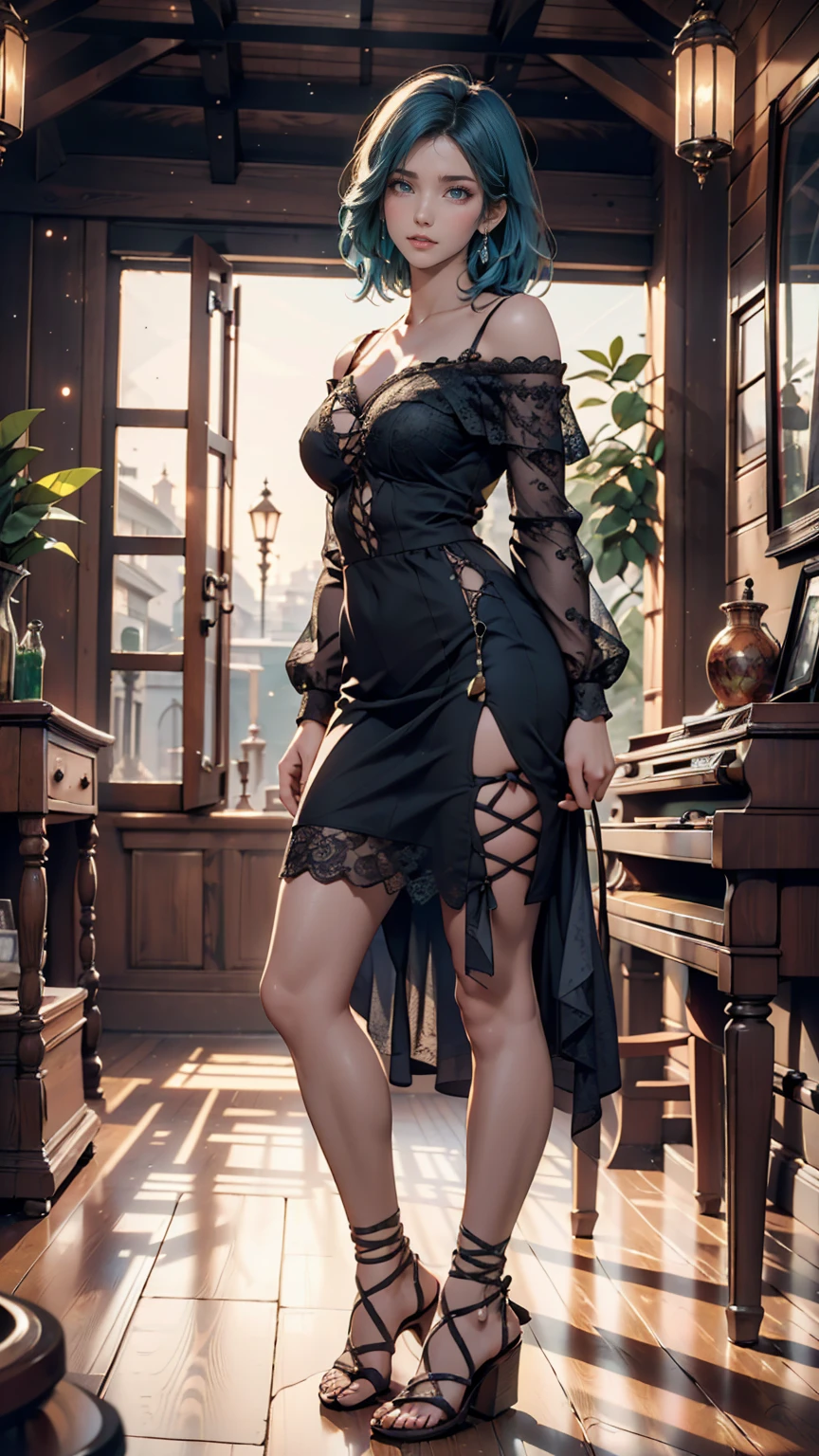 masterpiece, stunning portrait photo of khls woman, sleeveless, erotic costumes, sensual satin dress, game of thrones inspired costumes, compelling, cinematic, extremely gorgeous, stunning beauty, dark ruined place cinematic background,