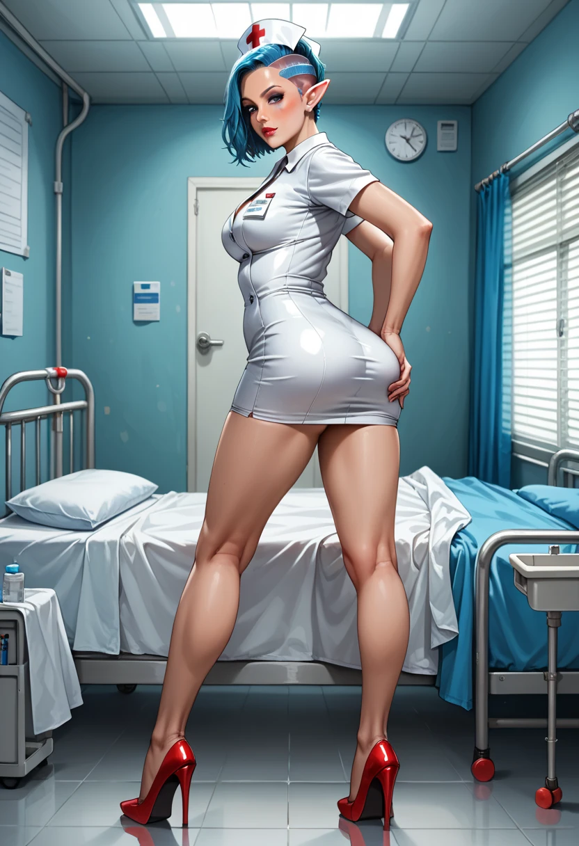 nurse uniform,hospital, latex nurse suit,nurses,busty,elbow gloves,labcoat,black hair woman,red eyes , gigantic ,medical instruments,asian nurse,two nurses,speculum,examination room,oversize ,big ass ,strap on, lay on table ,legs spreaded,giving birth,gyno chair , dentist,Milf,latex,red uniform,oversize breasts