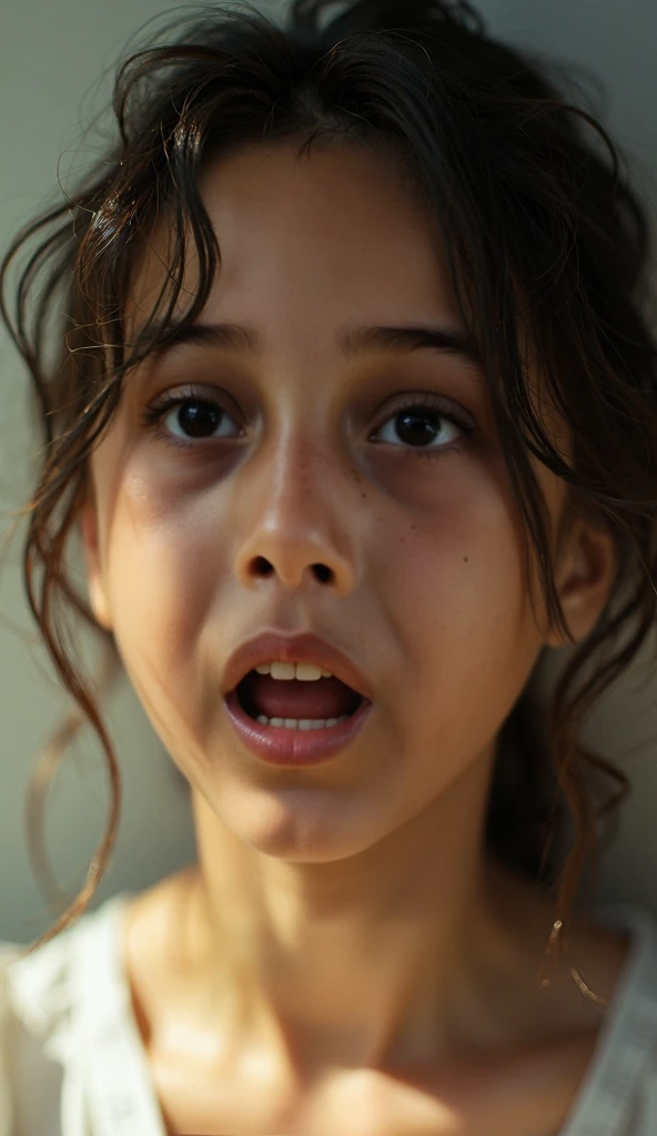 (award-winning full-body photograph of a 15 year old girl), extremely intense loud cheering from strongest deepest orgasm excitement, extremely beautiful magnetic libidinous eyes, eye-contact with viewer playfully begging him to penetrate her aroused squirting wet vagina, (highly detailed face:1.4) (background inside dark, moody, private study:1.3) POV, by lee jeffries, nikon d850, film stock photograph ,4 kodak portra 400 ,camera f1.6 lens ,rich colors ,hyper realistic ,lifelike texture, dramatic lighting , cinestill 800,