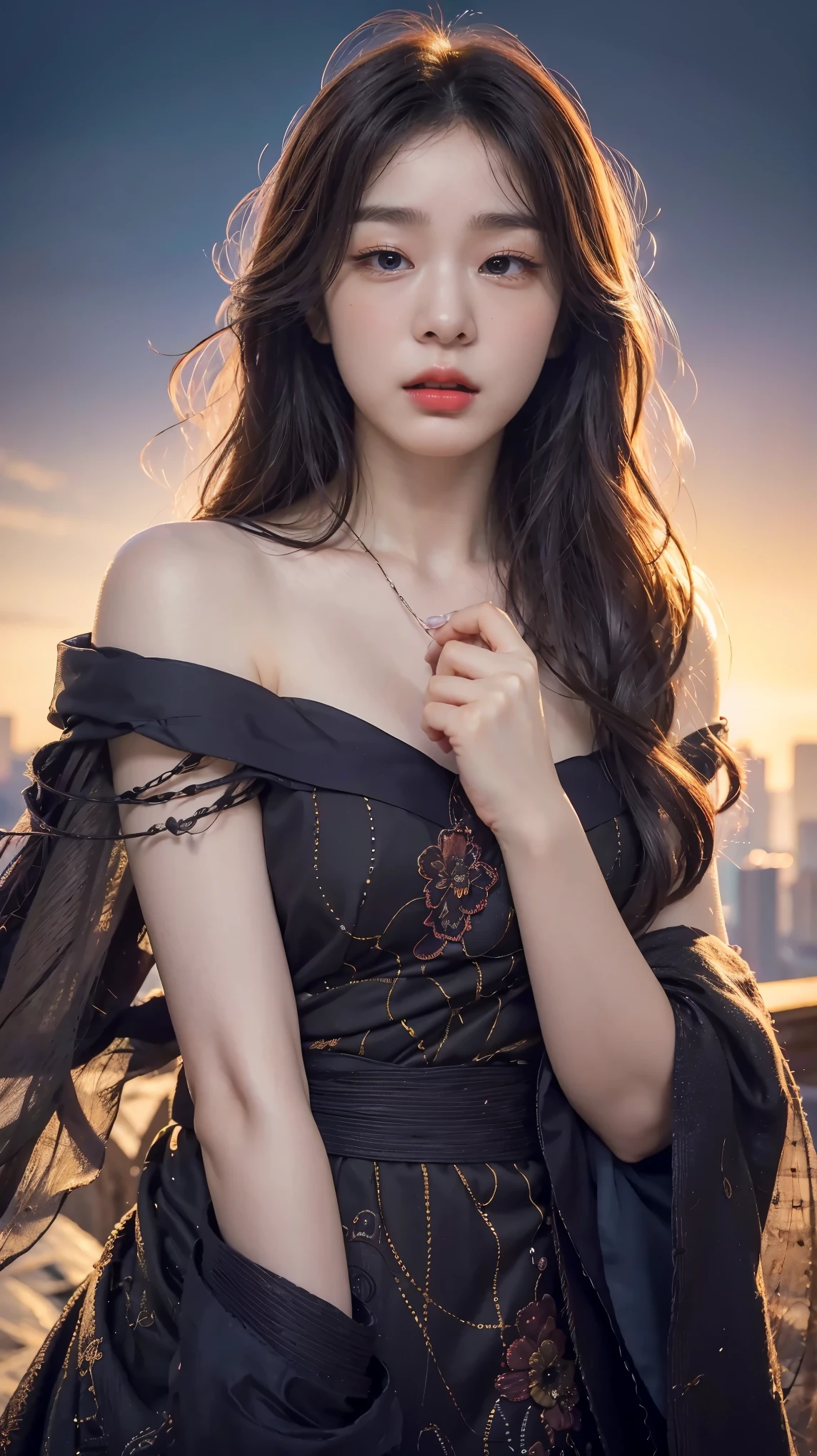 offcial art, Unity 8k wallpaper, Ultra detailed, Beautiful and aesthetic, Masterpiece, Best quality, (Tangled, entangle), 8K, Skin texture:1.4, tmasterpiece:1.4, Pose behind beauty, random colors,