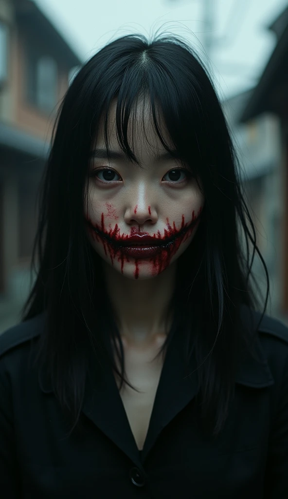 Red Eyes, Vampire tooth fangs, Boolean surface, Blood from the mouth, Smirk,Bat Wings, Scary smile, Psychopathic smile, Psychopath smile, Scary, Oral Opem, Angry eyes, Vampire, Dark sky background, Red + Blue + Green, Shining red moon