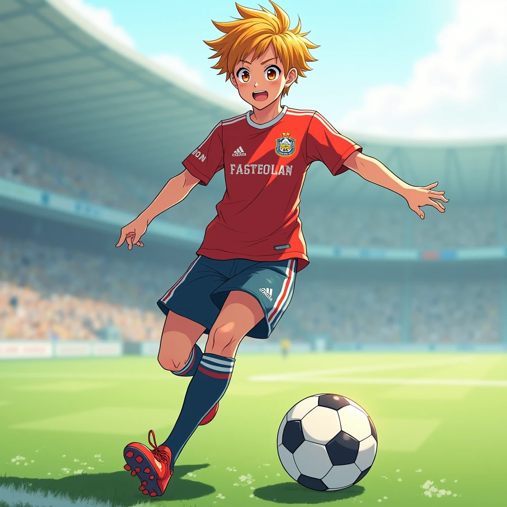 anime boy, soccer uniform