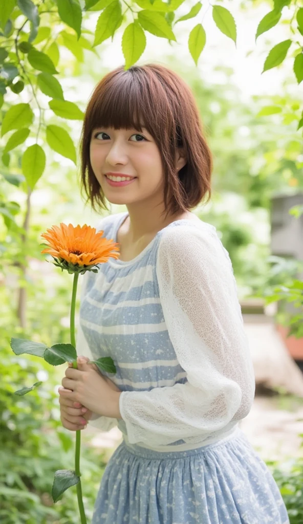 (((Beautiful sunflower field :1.5))),Composition  ,((( taken with sunflowers in the background:1.4))),High image quality, 32K,  extremely accurate anatomy, masterpiece, Realistic,  very detailed,   photos with lots of tattoos on their bodies,  Hi-Res, (( cute pose :1.4, look up , cute hairstyle  )),  Smoother Light  ,  OFFICIAL ART,  written border depth , dark light,   Details Faces  , ((smile:2.3)), Eye-pleasing details, Real textured skin,((( open blouse :1.5)))

