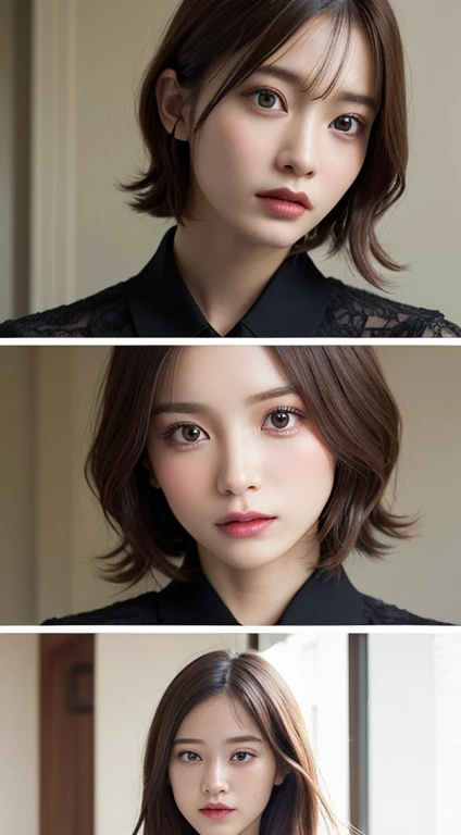 masterpiece:1.3), (8K, Realistic, RAW Photos, Best image quality: 1.4), Japanese Girls、(Random Hairstyles:1.2)、Baby Face、Highly detailed face、Attention to detail、double eyelid、Beautiful woman:1.4、Light brown hair、Highest quality、masterpiece、Ultra-high resolution、(Realistic:1.4)、Professional lighting and attention to detail will make you smile、Loose、thin、short hair、Deadly position、whole body、one piece
