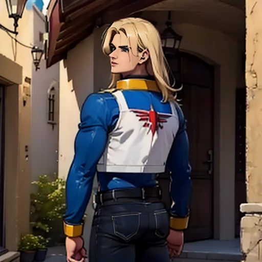 ( Best Quality )(Overall view),Back Alley, Reploid of a man with a cool and handsome face is 18 years old,  Shiny Sentai Hero Suit, 18 years old, Tall, Long Hair,