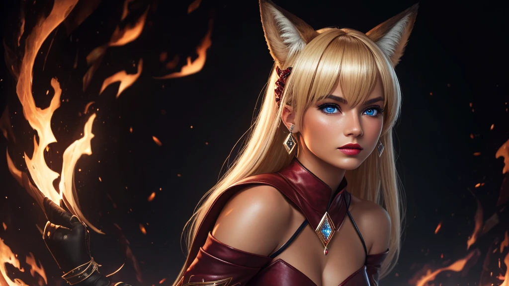 chitara of the Thundercats, hyper detailed, gorgeous blonde woman with long hair, wearing a red pasted swimsuit, highlighting her perfect body, wearing a brown boot londo barrel