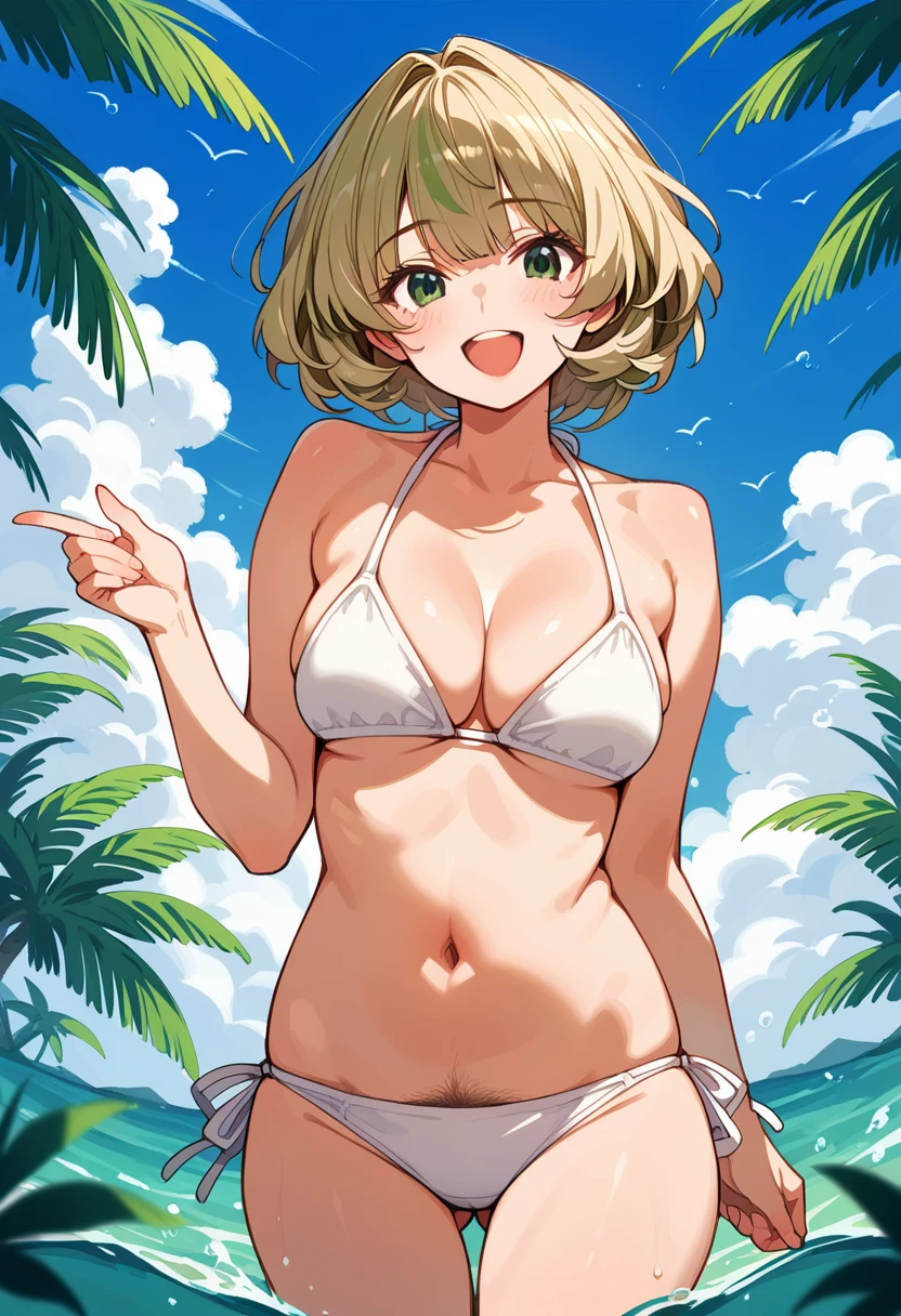 Gravure,mature_adult, Having fun at the beach,sea,sky, Palm Tree, Playing in the water,takagaki_kaede,\(idol_m@ster\),wholebody,bikini_swimwear, white_bikini,white_bra,white_panty, mature_adult,(((cute_girl_bikini_panty,panty,panty,panty,blonde_midium_short_hair))),happy,happy,happy,happy,very satisfied,break, Bristles,hairy, Hairy skin,furly, Bushy, Shaggy,furly,hairy ,furly,bushy,shaggy,hairy skin,furly skin,busshy skin,shaggy skin, hairy,hair, Hairy skin,furly