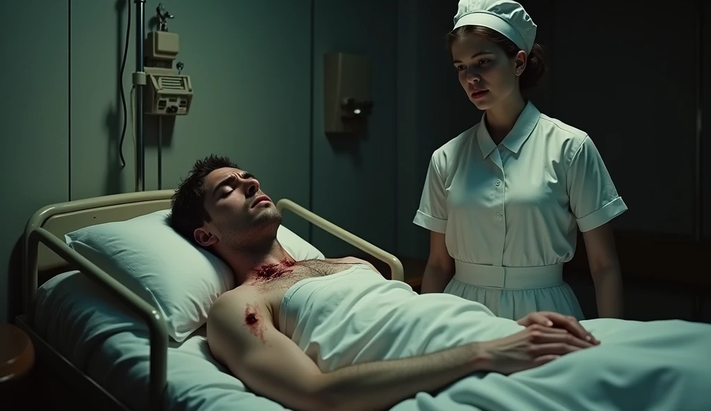 **Panel Description:** Split panel: Close-up of Tom Sattler’s body on the autopsy table, showing the Y-incision and gray skin. Dutch angle of Harry, in a grey suit with a loosened tie, observing the body. 

**Location:** Autopsy room, Forensic Center.  
**Time:** Morning.  
**Characters:** Harry and Tom Sattler (deceased).