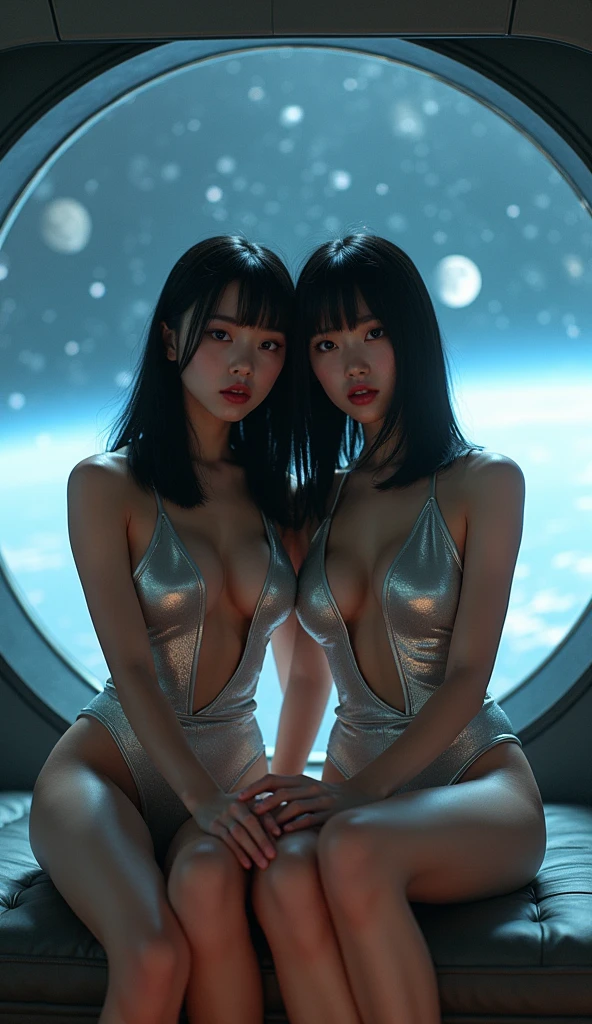 (masutepiece, Best Quality:1.2), 8K, Official art, Surprised expression、put one's hand over one's mouth、fullnude、Cute breasts、You can see the chest、rough image of girl, official artwork, portrait anime space cadet girl, with earth, girl in space, Space High School, Space Girl, planetes, Trending on CGSTATION, 太陽系外planetes, Official art, Mar Planet, beautiful anime high school girl, sakimichan, planetesの隣に浮かぶ, in intergalactic japan、Five Fingers Photos&#39;Body of, full body Esbian、Suit Beauty、Big Dipper in the background、star explosion、A dark-hairedの美しい裸足の女性, hold a flame in your right hand、Turn your face up、looking-down、cool expression、明るい溶岩の光が小planetes帯の下から壊れた地球の上に昇る(Jagged rock rocks and fragments shot into the air:1.3) (Storm of windy dust debris:1.1) Volume fogmist by trace Z、It can allow bright light from below to pass through、 (​masterpiece) (top-quality) (detaileds) (8K) (电影灯光) (foco nítido) (Convoluted)A dark-haired、years、small tits、A delightful、A smile、unbelievable Ridiculous, (a beauty girl, Pretty Face, arching back down, Gold hair ornament on hair、fullnude、close up, Wearing a suit, Short sleeve, gardenia, violaceaess, spaces , Looking at Viewer, Film grain, chromatic abberation, オッパイfoco nítido, face lights, Dynamic lighting, Cinematic lighting, detailedsな目と顔, (Gray tie、1 copy:1.2)