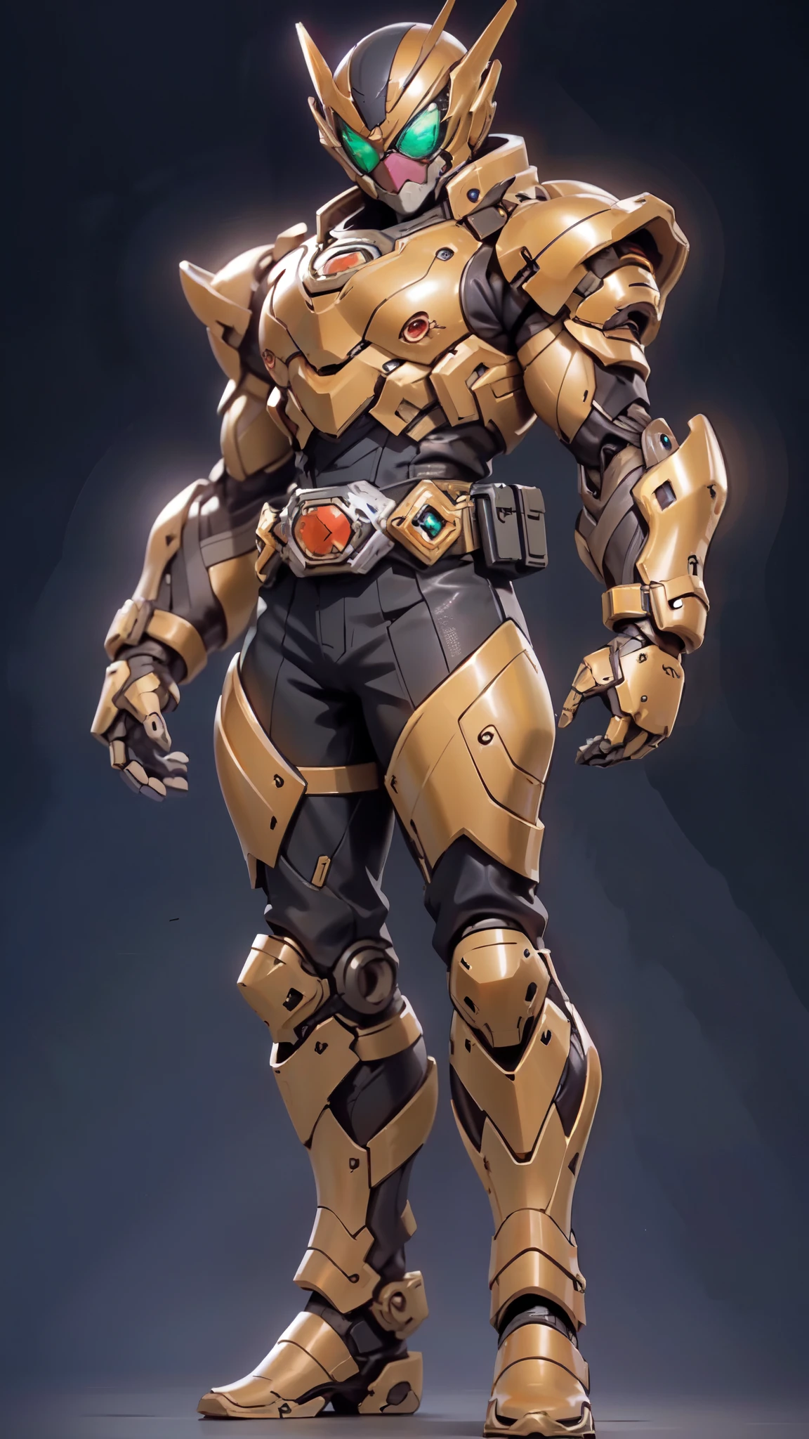 (masterpiece:1.5, best quality:1.5, extremely delicate:1.5), ((male:1.5)), a man wearing a full-face helmet, green eyes, fantasy-style high-tech biomimetic armored combat suit, (a composite layered chest armor), the design balances heavy with agility, fully enclosed shoulder guards, matching arm and leg guards, a belt of gemstone, (the color scheme is primarily White with Blue and Red accents, Organic Biotech, Concept Inspired by Skull, glowing eyes, armor glows, stand of a futuristic sci-fi city), this character embodies a finely crafted fantasy-style armored hero in anime style, exquisite and mature art style, metallic, high definition, highres, ultra-detailed, ultra-fine painting, professional, perfect body proportions, golden ratio, anatomically correct, symmetrical face, extremely detailed eyes and face, high quality eyes, creativity, RAW photo, UHD, 32k, Natural light, cinematic lighting, masterpiece-anatomy-perfect