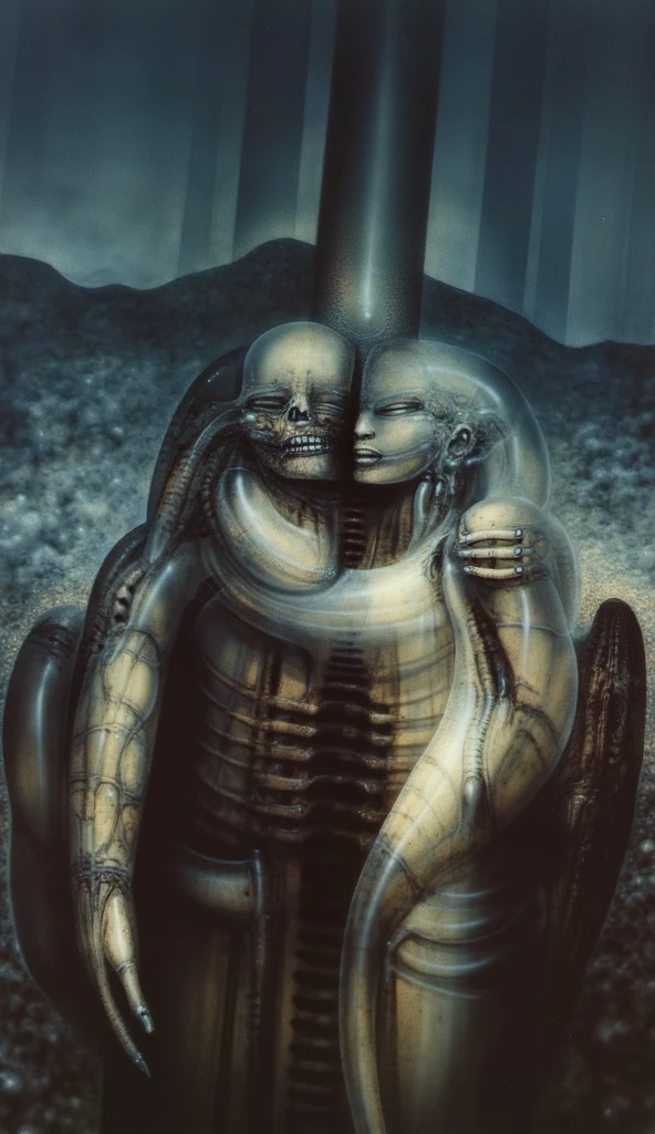 stonedu Two lovers sharing an embrace on a balcony, city lights twinkling below. made out of stone <lora:StonedU_v1-000010:1.3>