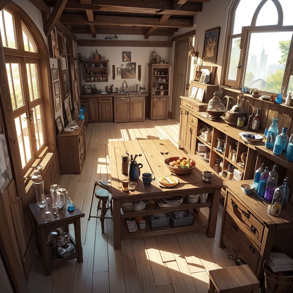 (((flat　art))),( best quality:1.2, detailed),((( no people))),, Alchemist, [Workshop, Cauldron, Medicine bottle, Wizard&#39;s Tools, Bookshelf, Thick leather book, Fantasy Robe, Researcher, graduate School, Medieval Science, Lamp light, dusk,Landscape only, detailed背景,Landscape only,Landscape only、Bravely Default: Flying Fairy, Bravely Default \(series\), Nier,  Final Fantasy , ソードart、CD　 jacket　art、 (((フラットart))),( best quality:1.2, absurd,Realistic), detailed背景, ,(Best Quality)),(  super high definition ),( ultra-detailed),( Detailed Depictions ),(( best anime)),( Best Artwork ),Sharpness,,超精密なart、