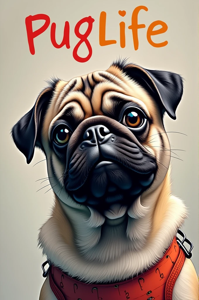 Smiling pug dog