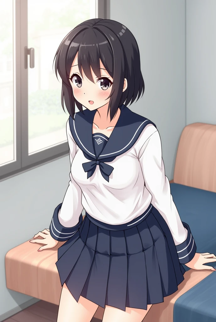 Super detailed,masterpiece,highest quality,jcf, One girl,,Black ponytail,Big Bow,blush,Leaning forward,classroom,window,shirt,skirt, Sit on a chair、I have a textbook, akebi komichi, Anime girl in uniform with backpack in school hallway, Anime drawings inspired by Ma Yuanyu, Topics on pixiv, Sequential Art, Anime Moe Art Style, Cute girl anime visuals, Beautiful anime school girl, Smooth anime CG art, Realistic , Magic , 超Realisticな , Official Art, Super detailedな、​masterpiece、highest quality、超A high resolution、8K High Resolution、Photo-worthy clarity、Detailed eyes、Gradation、Perfect anatomical figure ,hard disk、Hmph , Nikon Z9 80mm Lens , Tabletop、Model standing、(((Tiny Panties、tiny micro panties、Pubic hair is visible through the lace of the panties)))、(((Panties are lace pale pink panties.)))、(((dark blue 、White blouse、Cute white white short sleeve blouse with ribbon、Short loose socks、Dark brown loafers)))、(((View all panties)))、(((The skirt is definitely worn)))、(((Lift skirt hem)))、Sit in a triangle shape with your thighs slightly inward、Panty Focus、Too bright natural light、sunlight、Detailed lace panty pattern、Plain white panties、(((Lifting skirt while standing to show off panties to camera)))、(((Beautifully aligned and white teeth)))、(((Lift the skirt bigger and bigger、Show your panties to the camera)))、The most popular and beautiful employees in the company、Super Slim Body G Cup Bust、Slim model body type、Beautiful posture、Spring Outdoors、During the school cultural festival、A large number of people、Super detailedな、​masterpiece、highest quality、超A high resolution、8K High Resolution、Photo-worthy clarity、Detailed eyes、Gradation、Perfect anatomical figure ,hard disk、Hmph , Nikon Z9 80mm Lens , Tabletop、Model standing、(((Tiny Panties、tiny micro panties、Pubic hair is visible through the lace of the panties)))、(((Panties are lace pale pink panties.)))、(((dark blue 、White blouse、Cute w