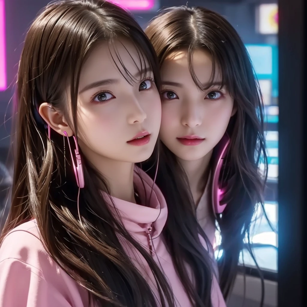 there are two women posing for a picture in a restaurant, ruan jia and fenghua zhong, 😭 🤮 💕 🎀, zmonzheng, uwu, 🚿🗝📝, 🤬 🤮 💕 🎀, kanliu666, xianxia, 👅 👅, 🔞🤡, trending at cgstation