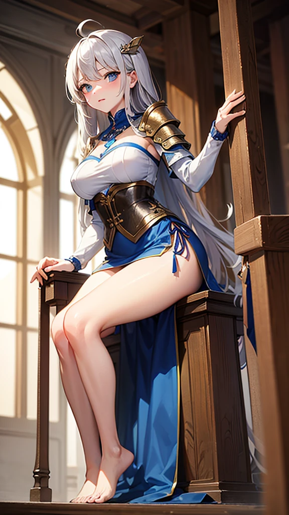 (masterpiece, 4K ,Super detailed:1.2), (anime:1), whole body側面図, jRPG Characters, jRPG Characters art, RPG Characters, View Viewer, Gladiator, (Medieval), whole body, (Perfect quality), Pure white background, Lots of white space, whole bodyが写っている, whole body写真, Heavy equipment