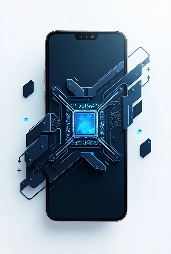 cpu shape on smartphone png