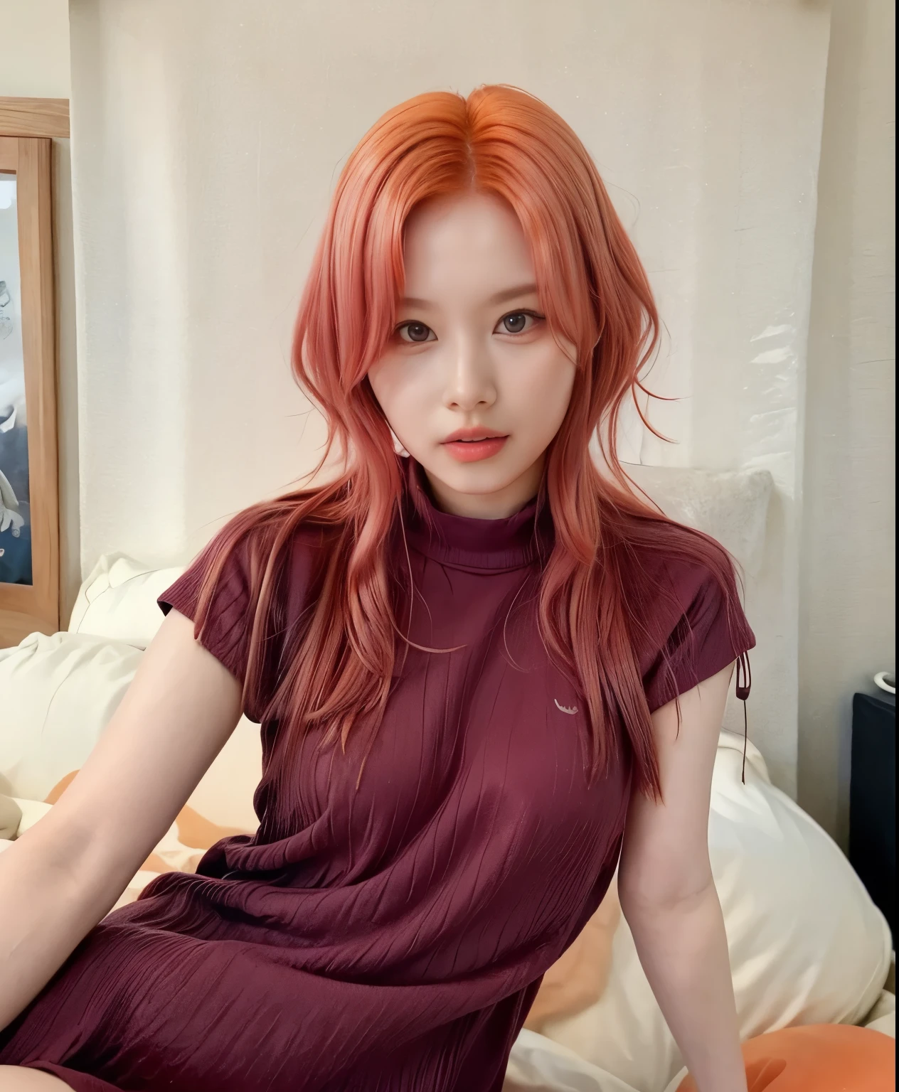 Sana Twice orange hair