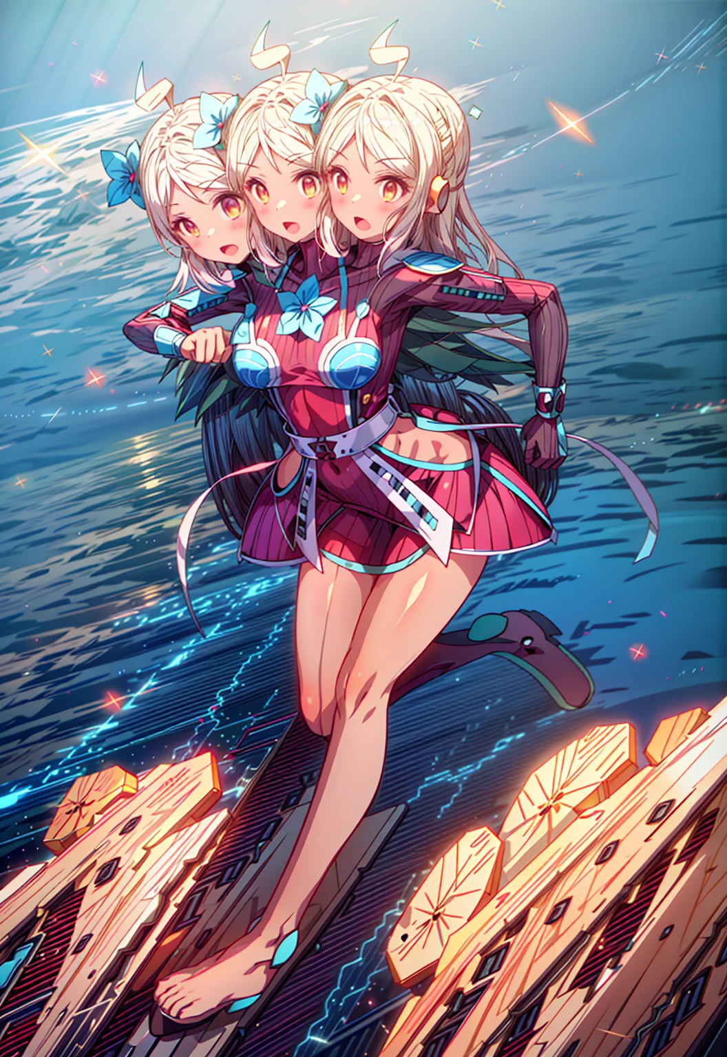 High quality, High resolution, Anime style, Earthy tones, Top-down angle, Full body, Training stance, Young woman, Good lighting, None, Not specified, Standing on one leg, Stern expression, Enduring intense training, wear judo uniform, Training attire, Smooth skin texture, Covered by training attire, Average bust size, Young age, Average body type, Not specified, Cliff edge, Intense training environment, Wind blowing, Not specified, Not specified, Clear weather, Daytime, Intense training atmosphere, (Training on the precipice cliff:1.3), (The background is rich and delicate)