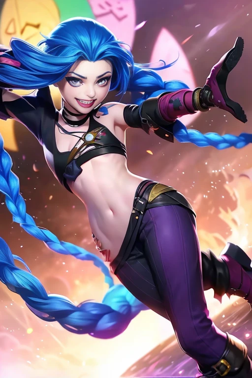 Jinx de Arcane, Jinx, lol, league of legends, Jinx sexy, jinx peituda, cara de safada, tongue stickout, corpo magro gostoso, corpo fino, pernas grossa, gostosa, cara de safada, Jinx peituda, corpo gostoso