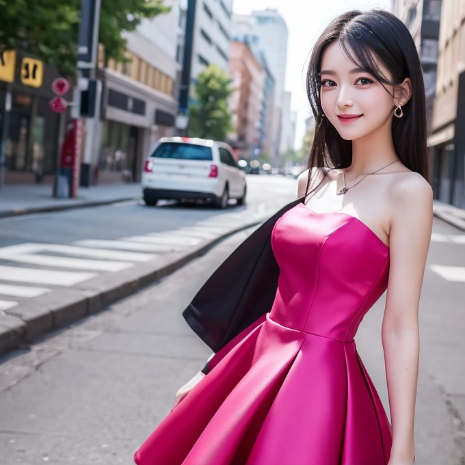 Girl in random color formal dress、