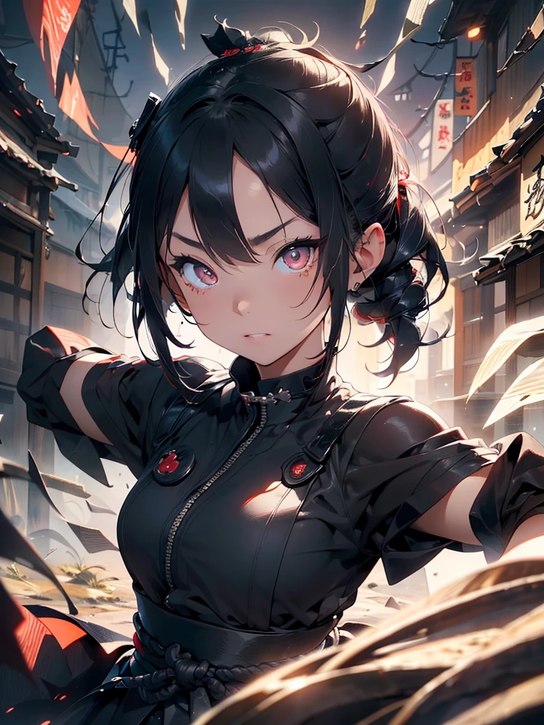 Cyberpunk style,Crane Girl,Crane element,Black and white elements,White long hair,White hair,feather元素,feather装饰,仙鹤wing,白色wing,白色wing,feather,wing,wing,wing,feather,cheongsam鸟女孩,Black and white glowing lines,Chinese style,Chinese style,Chinese style,Cyberpunk style,cheongsam,黑白cheongsam,Fighting posture,Combat stance,Boxing Stance,Boxing Stance,cheongsam,cheongsam下摆,黑白cheongsam,White hair,Black hairpin,Bun head,Ball head,Black hair band,Sci-fi style decoration,Close-up above the waist,City background,Street background,Cyberpunk duct background