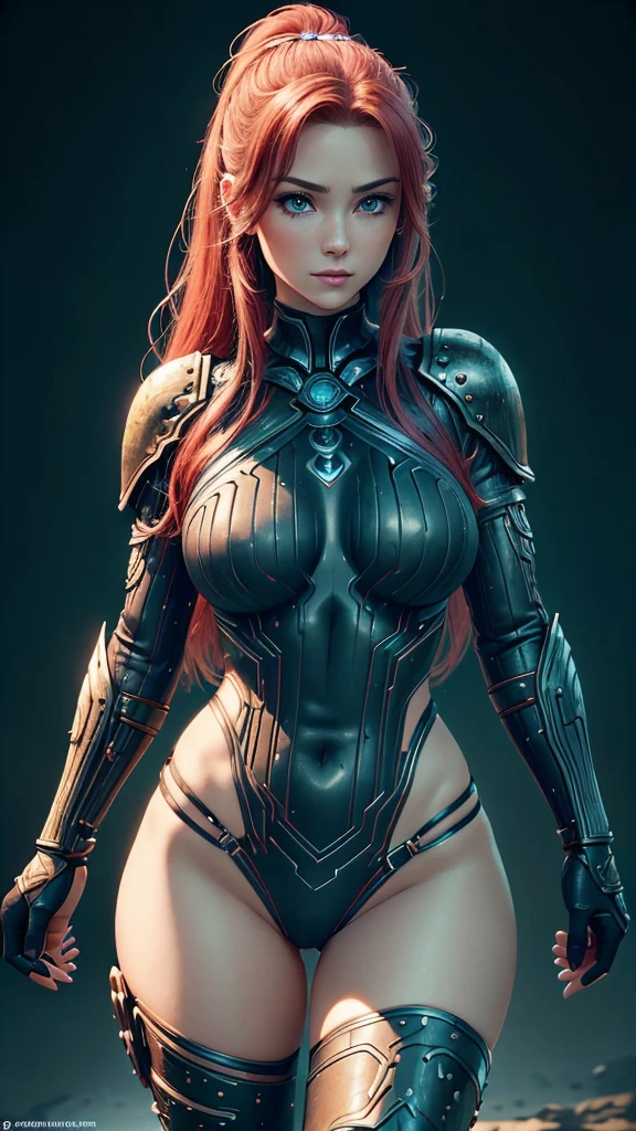 (1GIRL,SOLO:2), (super detailed face), ((BIG BUTTOCKS, HUGE FAKE BREASTS:1.5)), (CLEAVAGE TOP:1.5), (11 LINE ABS FEMALE:1.4), (MECHA GUARD ARM:1.4), ((WEAR RED MECHA OVERWATCH SHINY ARMOR SUIT CROP TOP, BLACK MECHA SKINTIGHT SUIT PANTS, MECHA GUARD ARMOR LEGS, HIGH HEELS:1.5)), (LEWD VOLUPTUOUS BODY:1.3), (GLOWING SKIN:0.8), (LONG LEGS, FULL BODY:1.1), (LOOKING AT VIEWER:1.3), (female focus:0.886), (WALKING DOWN HALLWAY OF FUTURISTIC SPACE STATION:1), (BRIGHT LIGHT WHITEROOM:1.3), SUPER TEXTURE, UNREAL ENGINE RENDER, PHYSICALLY-BASED RENDERING, ULTRA HIGHT DEFINITION, 16K, 1080P.