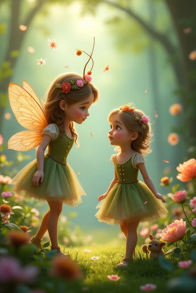 One day, while Cybele and Belinda were exploring the garden, something magical happened. They found a special butterfly, with bright wings and a unique pattern that seemed to reflect sunlight. It was a lovely butterfly, unlike any other. Cybele and Belinda called her Estrelita.
