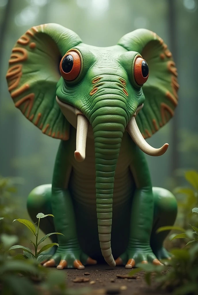 Frog with elephant head