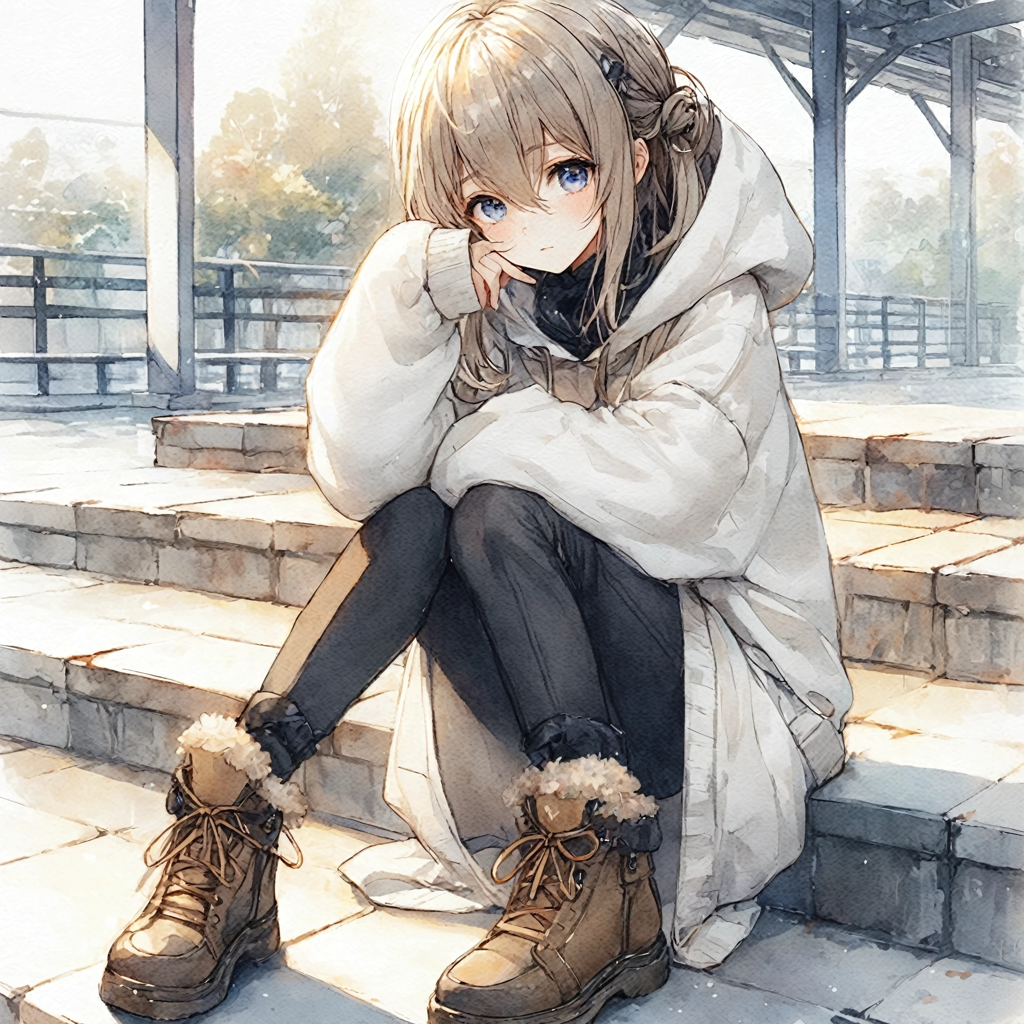 artistic high-quality Japanese anime, watercolor impasto, detailed abstract anime style. (Best Quality,4K,8k, high resolution,masterpiece:1.2),super detailed, beautiful detailed eyes,Girl with beautiful eyes, everyone, beautiful anime girl , cute anime girl, SMOOTH ANIMATED ART , anime style, Elegant colors, soft writing , delicate beautiful eyes, wet iris, very shy , ( Beautiful big boobs:1.2), (correct hands:1.2)