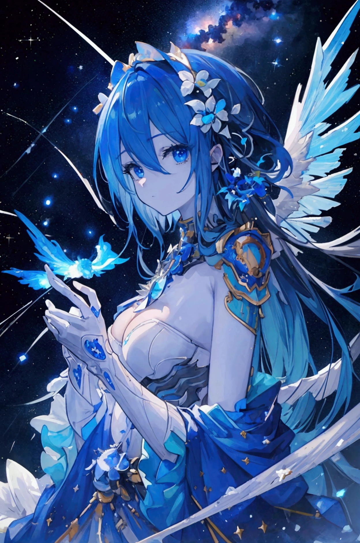 masterpiece,1girl,solo, <lora:quinellaSAOCharacter_v10:1>,nude,censored, hair censor,sitting,church,feathers,cross,light smile, throne,crossed legs, depth of field,