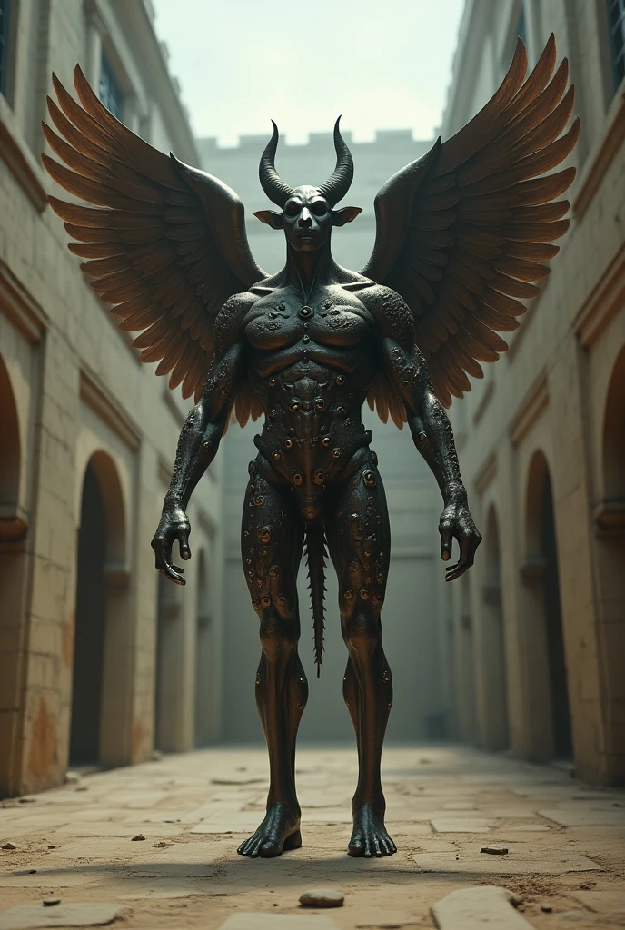 Giant baphomet destroy the world