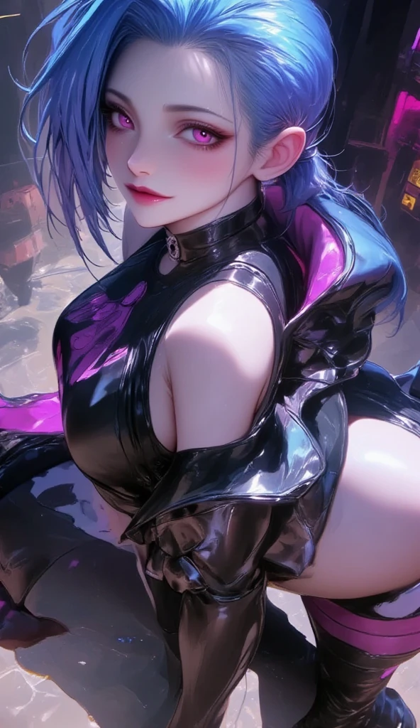 (Best Quality, very detailed depiction, incredible high resolution,High quality anime drawings),Jinx,LOL,League of Legends,Big Weapons,cannon, Action Poses Like a Sci-fi Hero Show 