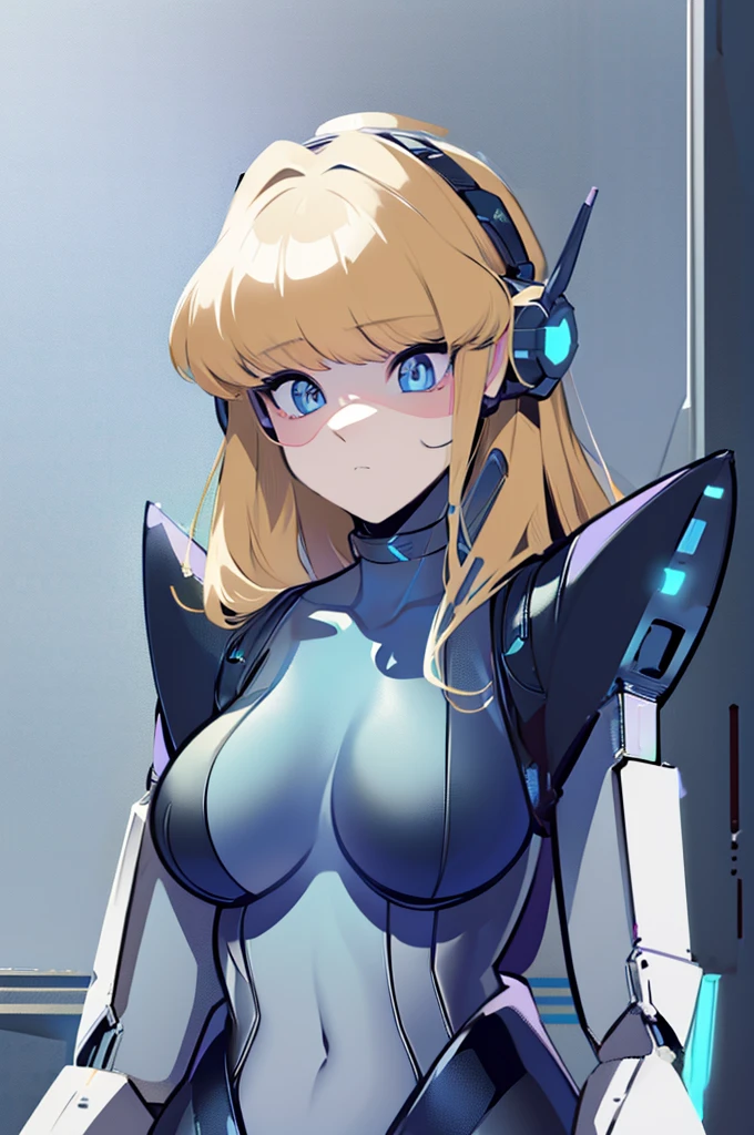 (masterpiece),(Best quality),(Very detailed),(Best illustration),(The best shadow),(It's absurd),(Detailed background),(So beautiful), 16k, 8k, 4K,(The best shadow),Robotization,female ,big breasts,Robot Joint ,Metal skin,Black robot suit,Long hair,Black suit covering the entire body Robot hand,Cyber Bodysuit,Mecha Head,Robotization, Transform into a robot,(Hands and fingers are depicted in detail:1.2),Perfect anatomy,Cybernetic Girl,Sci-Fi Armor,cyborg girl,The wires are connected to the back of the main unit...,No exposed skin,(A face carved like a robot),A neck made of wire,USB port next to the neck,visor,chrome skin,no messy picture style,brainwashing,empty eyes, ((No expression,erasure of emotions)),asuma tokki(Blue Archive)