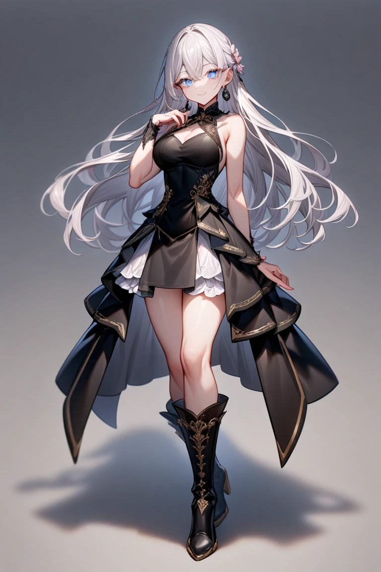 score_9, score_8_up, score_7_up, <lora:z3r0dr4:1> z3r0dr4,1girl,solo, full body, black dress
