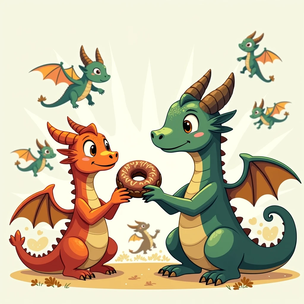 (best qualityer,high resolution,work of art:1.2),vector graphics, t shirt design, Sweet kangaroo dragon bear in green and brown that is sweet and cuddly, White background, Sticker art, comic style