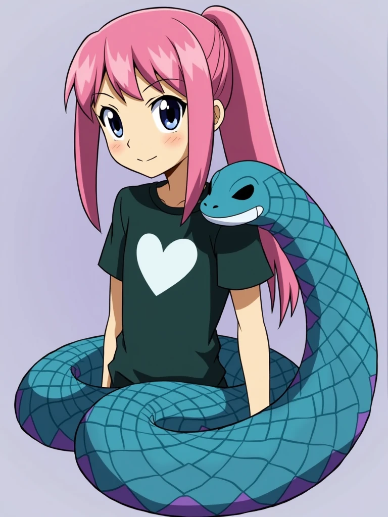 Happy Horny, aroused 1girl), beautiful  kneeling Indian  young teen girl with  giant colossal Kaa monster squeezing her hard, wrapped in thick spiraling coils, constricted, struggle, gasping for air, snake attack, snake peril,